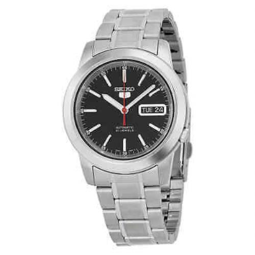 Seiko Automatic Black Dial Stainless Steel Men`s Watch SNKE53