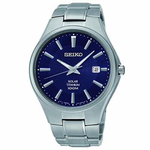 Seiko Men`s Analog Display Analog Quartz Silver Watch SNE381