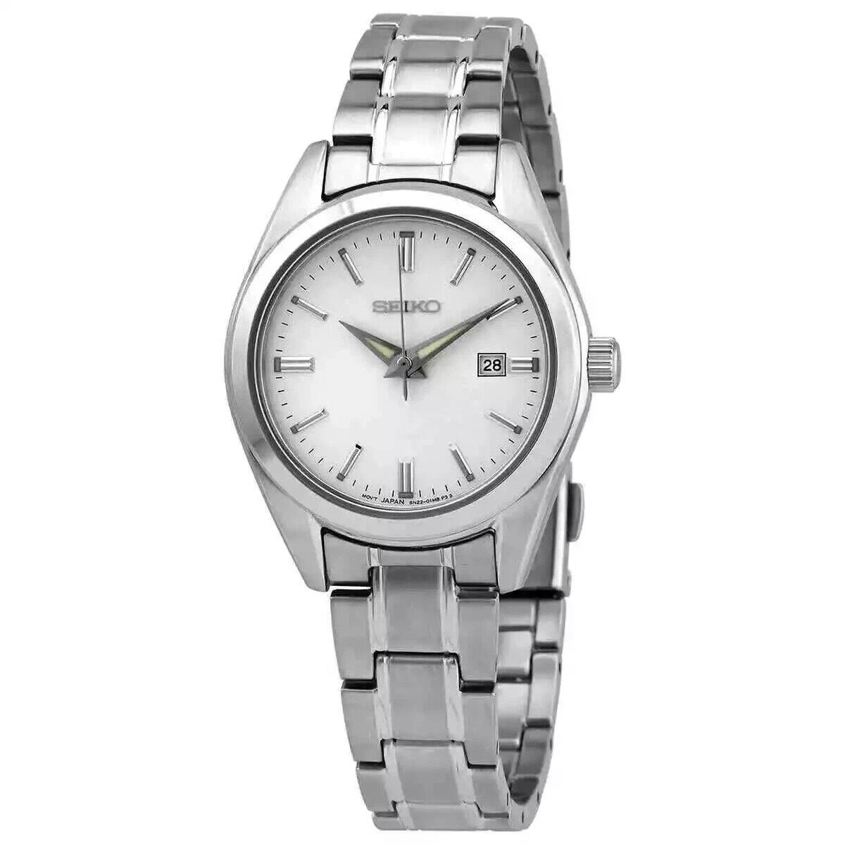 Seiko Ladies Essentials Quartz Silver Dial Watch - SUR633P1