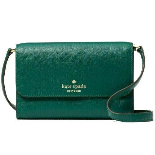 Kate Spade Brynn Flap Crossbody Deep Jade Dark Green K4804 New