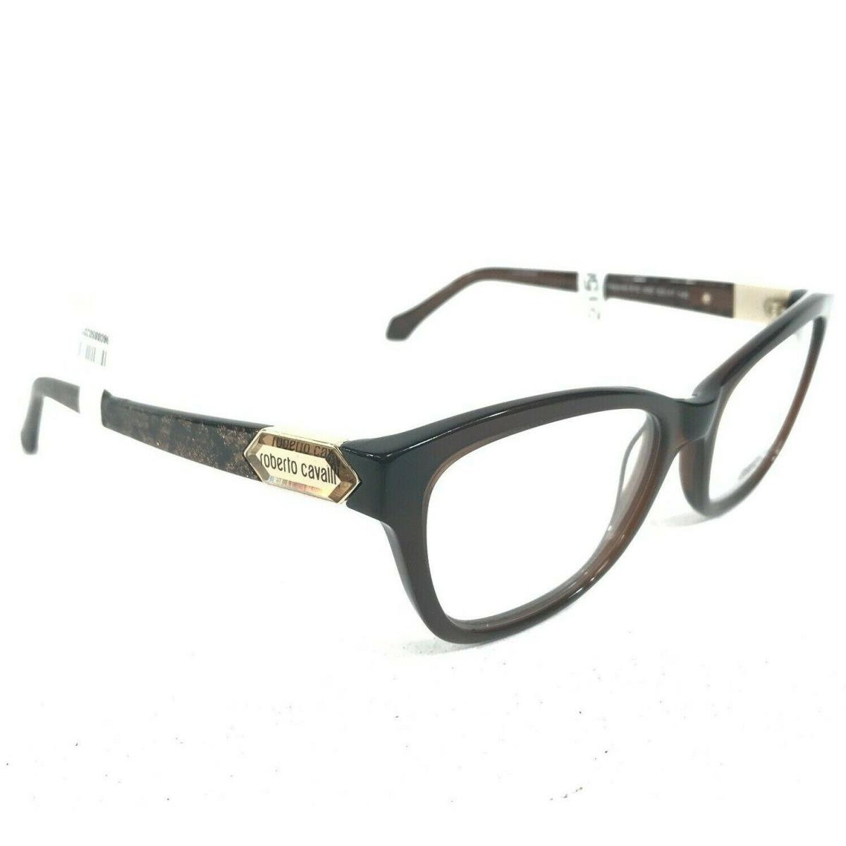 Roberto Cavalli Eyeglasses Frames Algorab 810 050 Brown Cat Eye Snake Print 140