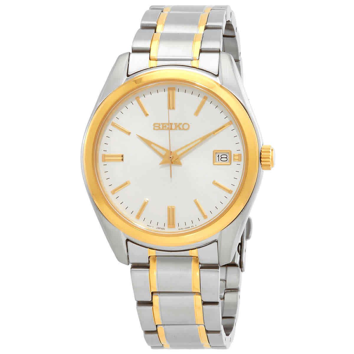 Seiko Quartz White Dial Men`s Watch SUR312P1