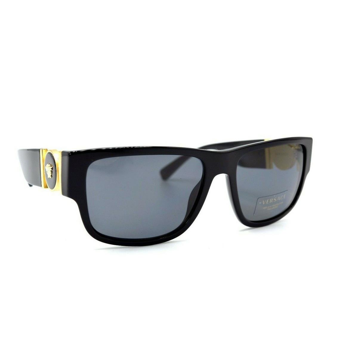 Versace VE4369 GB1/81 Black Polarized Grey Lens Sunglasses 58-18