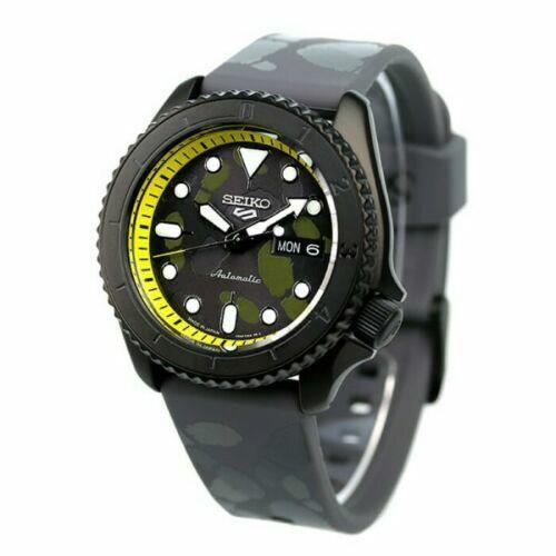 Seiko Men`s 5 Automatic Camo Dial Rubber Strap Limited Edition Watch SRPH69