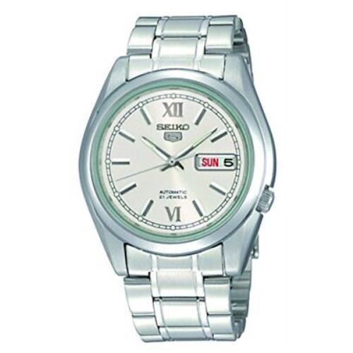 Seiko Mens Analogue Automatic Watch with Stainless Steel Strap SNKL51K1