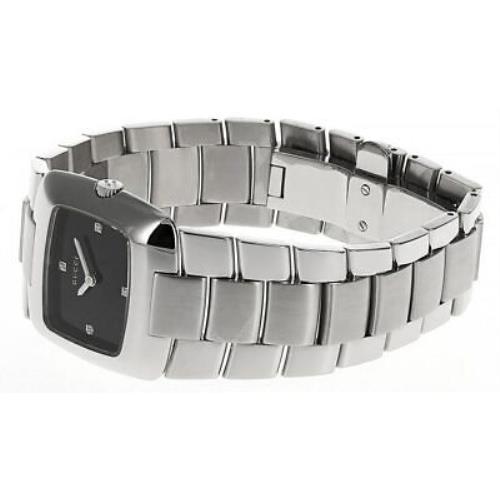 Gucci watch  - Black Dial, Silver Band, Silver Bezel 0