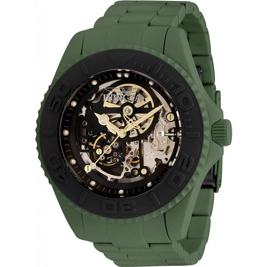 Invicta Men`s 35251 Pro Diver Automatic Multifunction Black Dial Green Watch