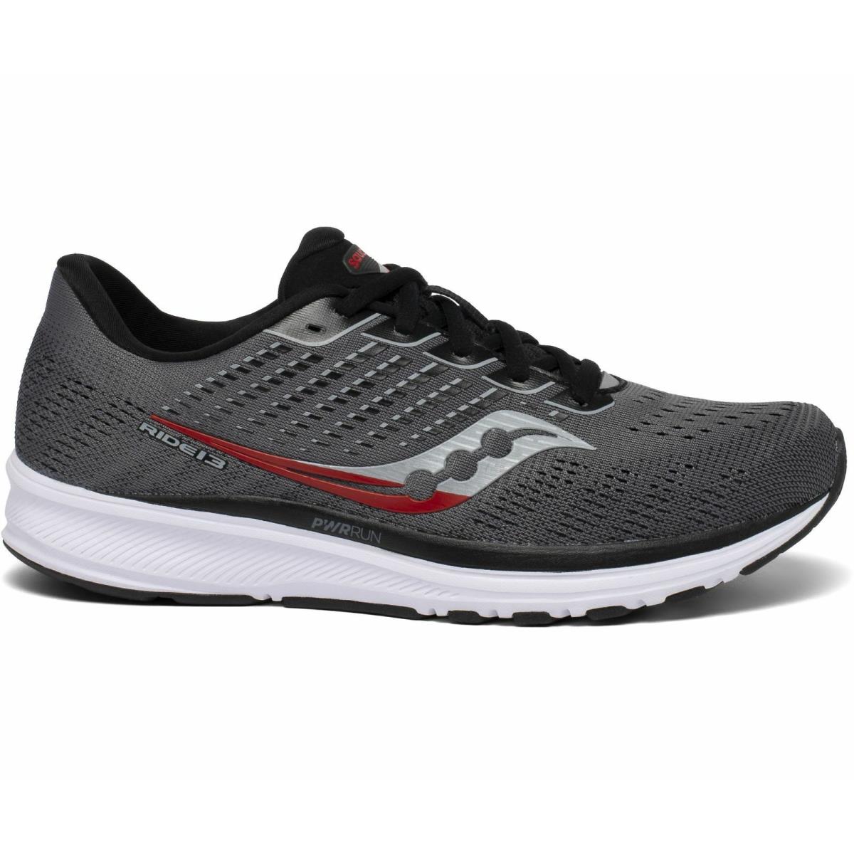 Saucony Ride 13 Running Shoes Mens 8.5 Wide Charcoal/black