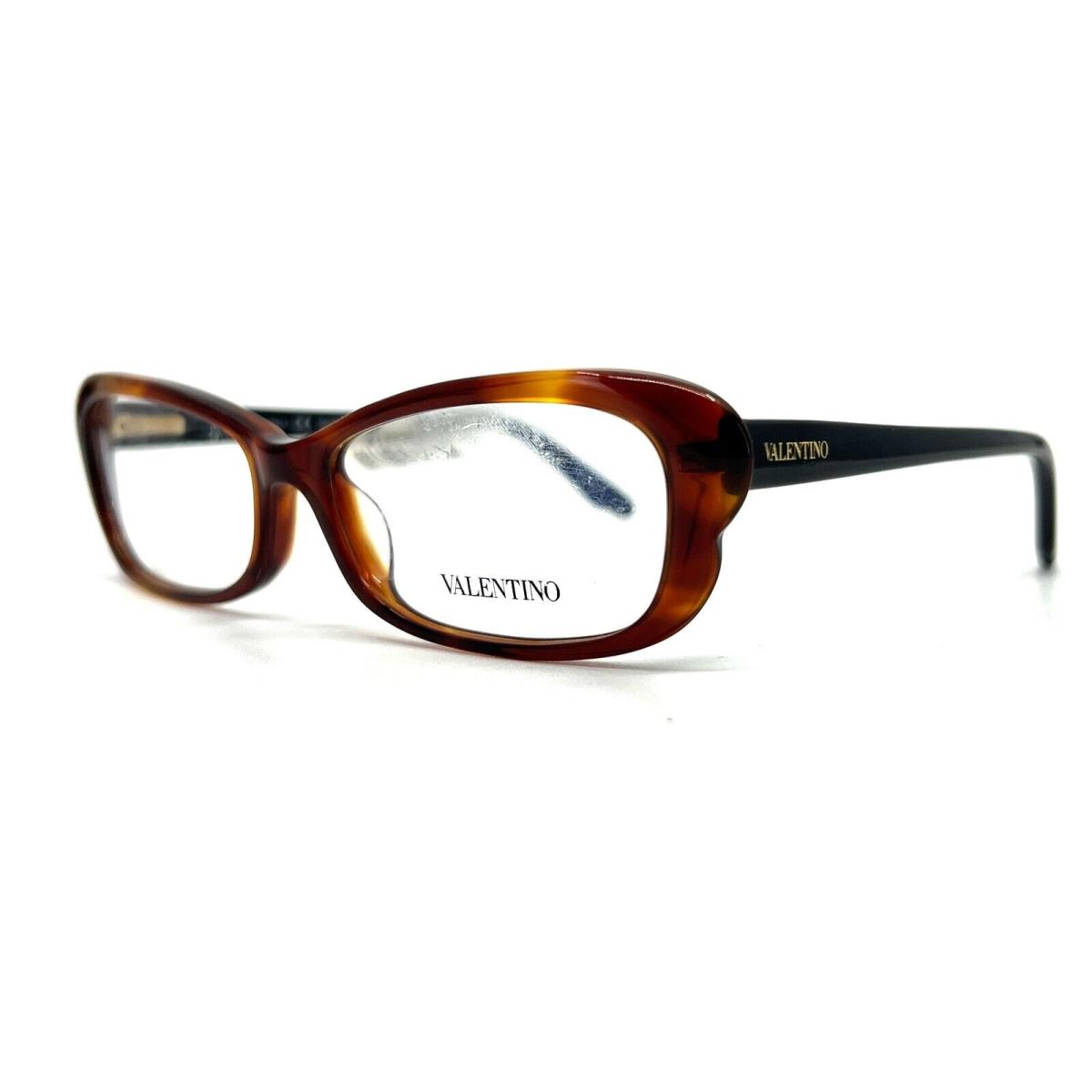 Valentino V2603 725 Eyeglasses Frames Black Tortoise Rectangular 53-15-135