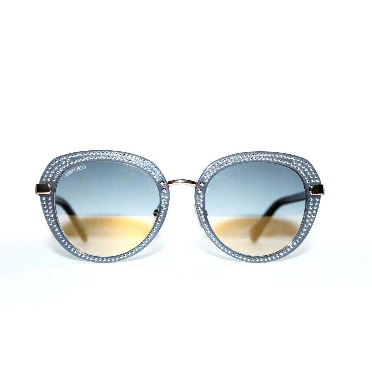 Jimmy Choo Mori/s FT3/FQ Grey Gold Mirror Sunglasses 52-21 MM