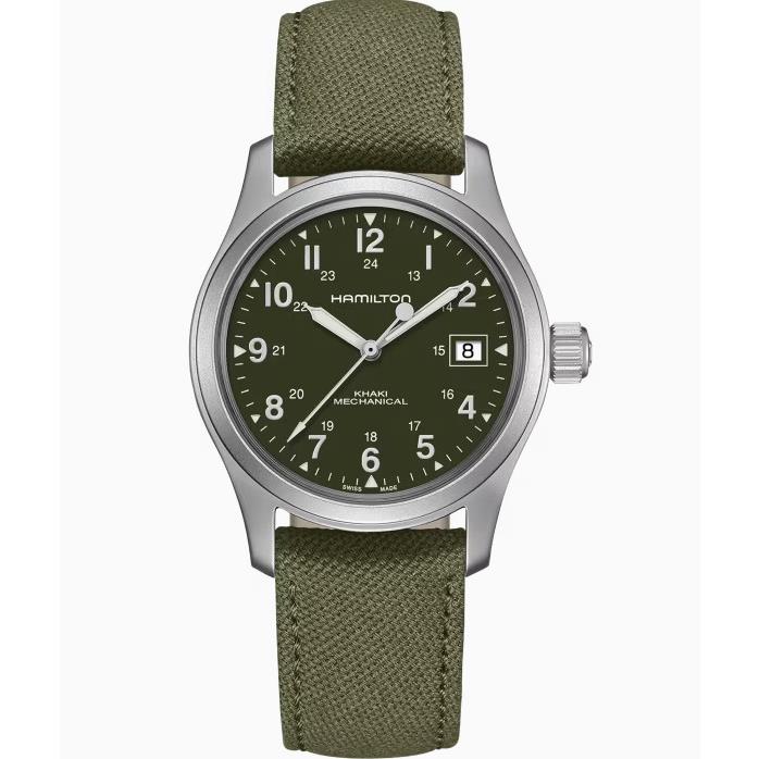 Hamilton Khaki Field Mechanical Green Dial Men`s Watch H69439363