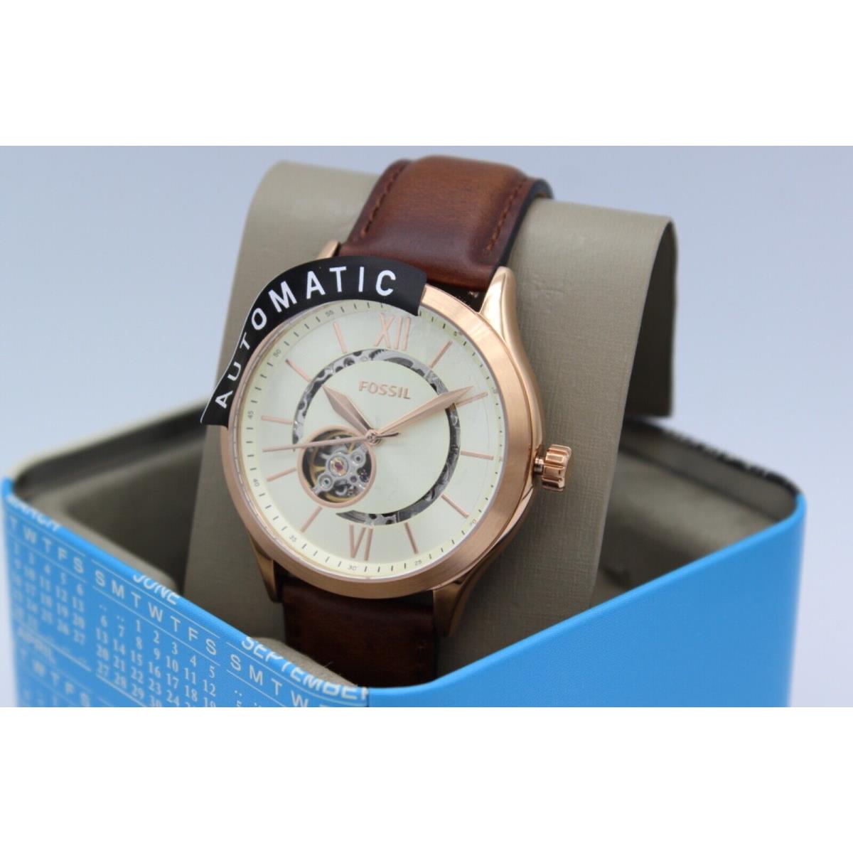 Automatic Fossil Fenmore Midsize Brown Rose Gold BQ2650 Mens Watch