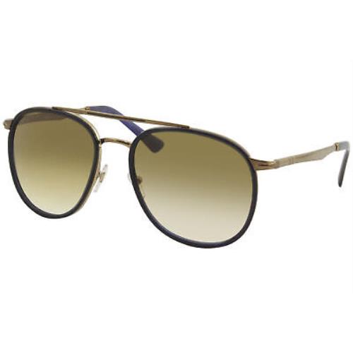 Persol Men`s PO2466S PO/2466/S 109051 Brown Square Sunglasses 56mm - Brown Frame, Brown Lens