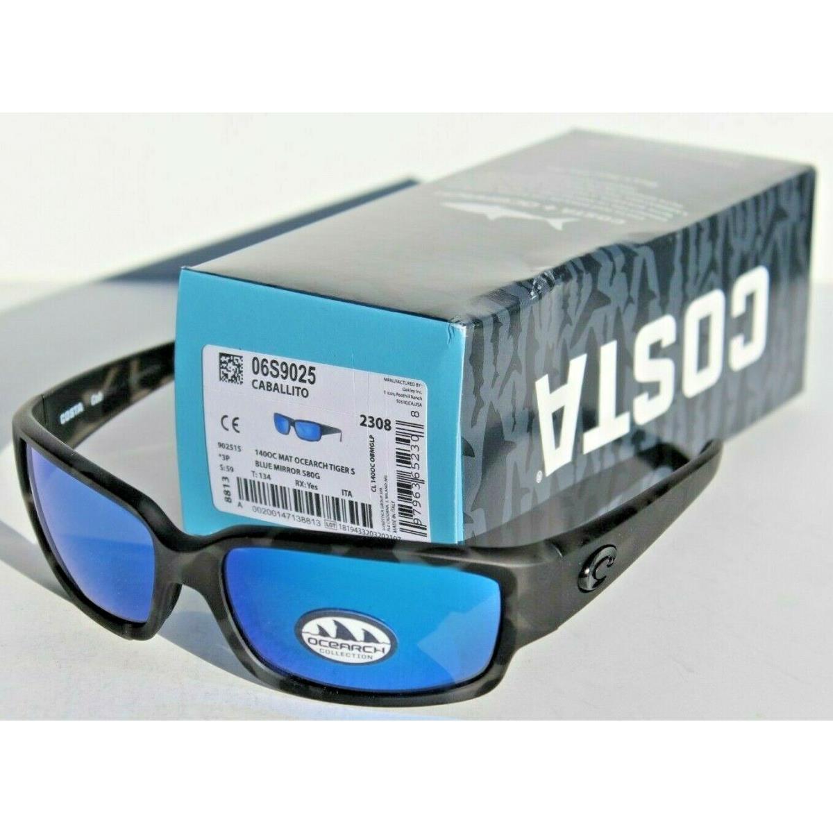 Costa Del Mar Caballito 580G Polarized Sunglasses Ocearch Tiger/blue Mirror