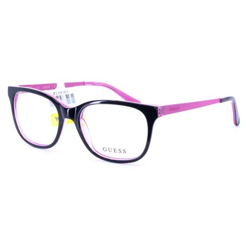 Guess Kids GU 9175 005 Black Pink Girls Square Full Rim Eyeglasses 48-16-135