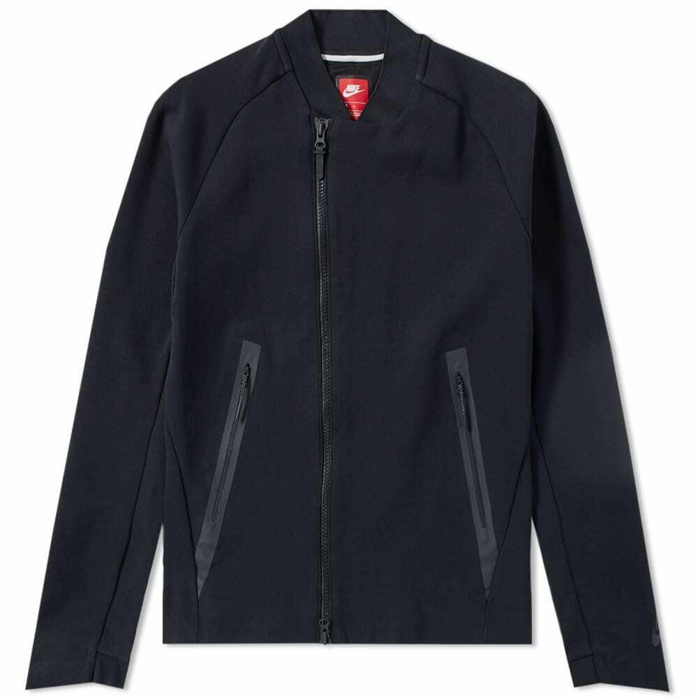 M Medium Mens Nike Tech Fleece Bomber Zip-up Jacket in Black 832114-010