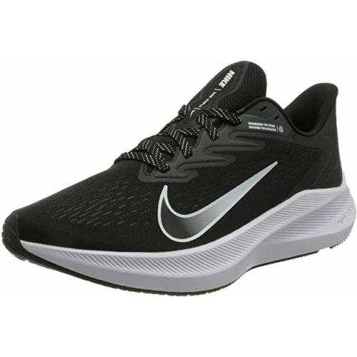Womens Nike Zoom Winflo 7 Running Shoe Sneaker Size 9 US Medium Black