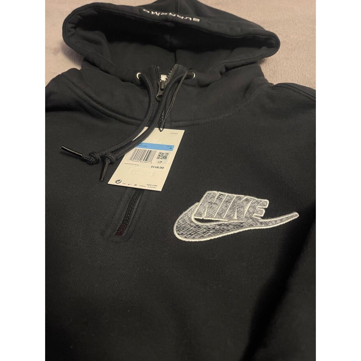 Supreme Nike Half Zip Hooded Sweatshirt Black M Medium Hoodie