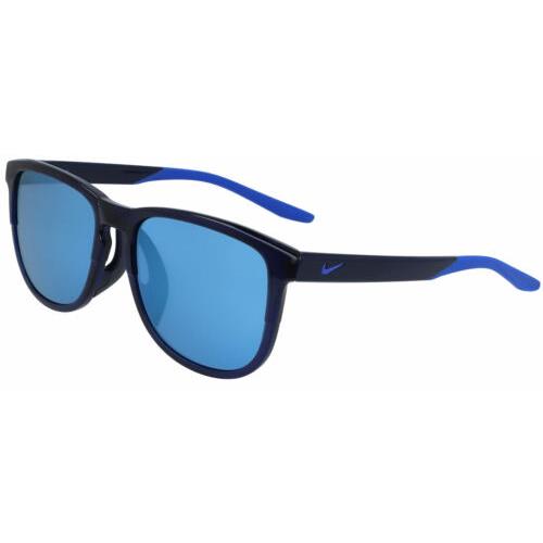Nike CW4724-410 Scope M AF Unisex Blue Sunglasses Grey Mirrored Lens - Frame: Blue, Lens: Gray