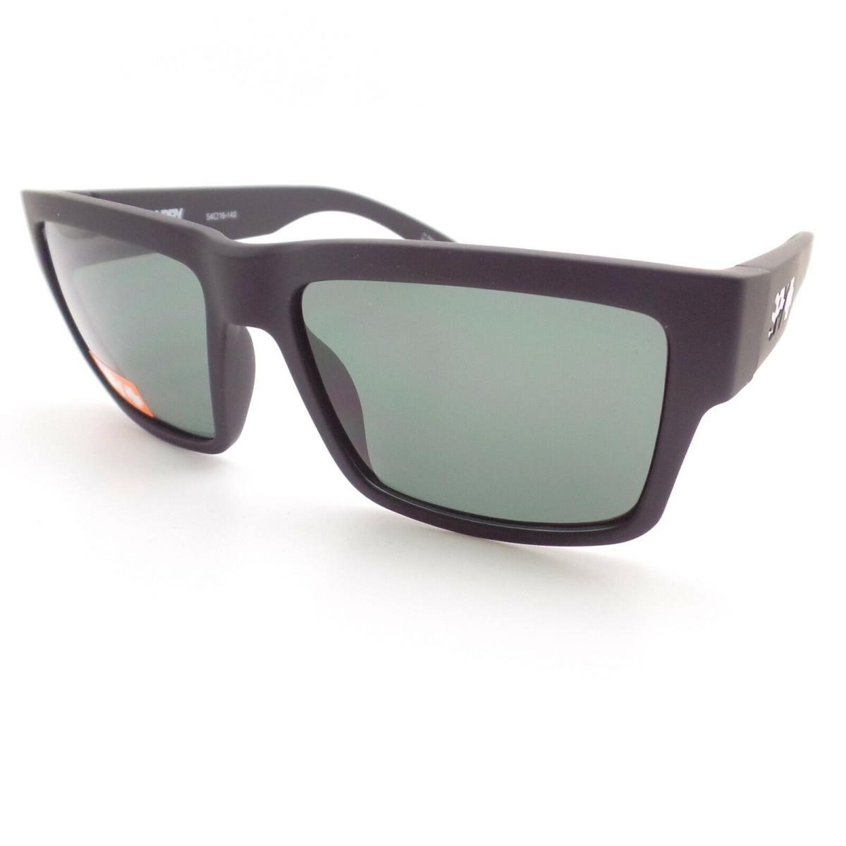 Spy Optics Montana Soft Matte Black Happy Gray Green Sunglasses