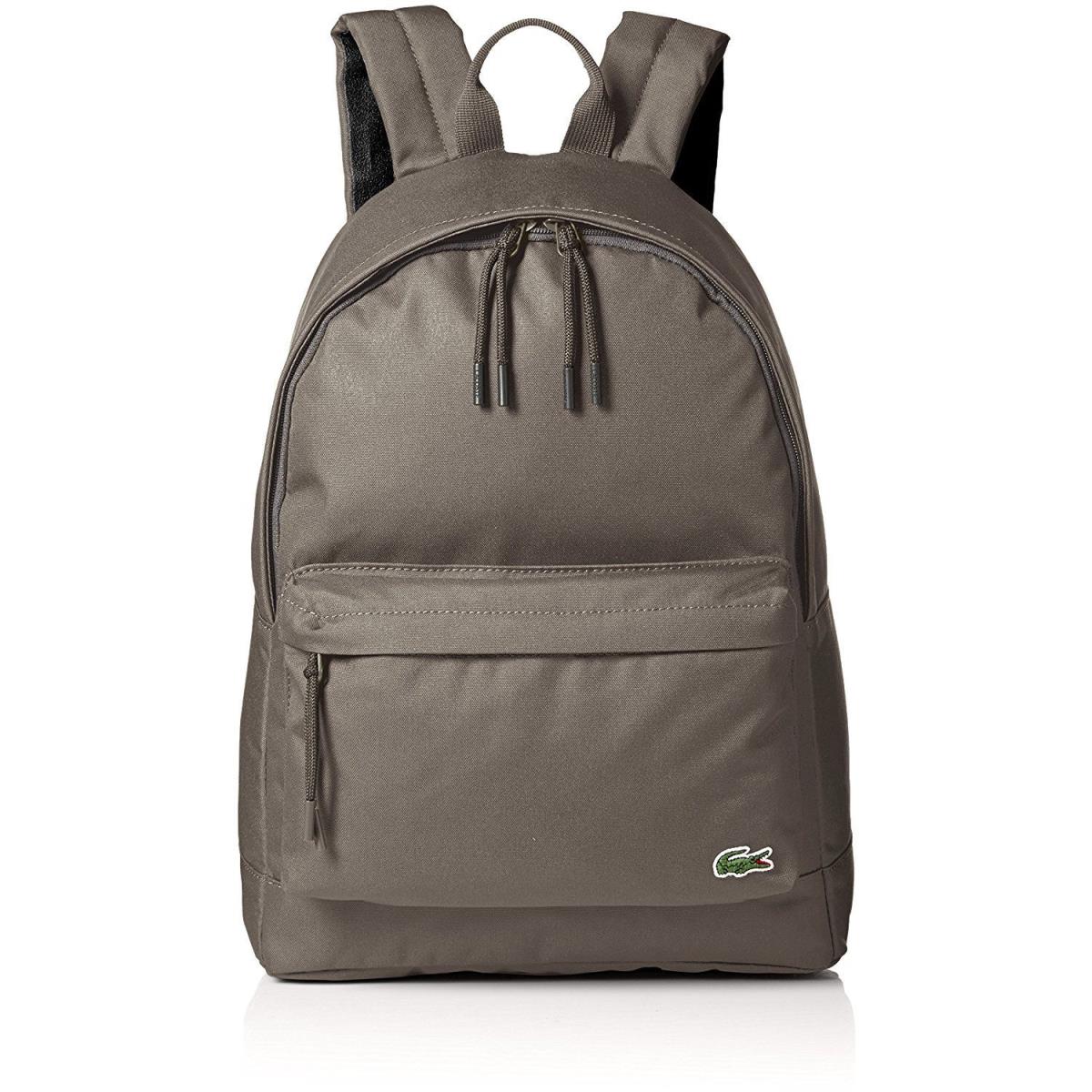 Lacoste Men`s Premium Polyester Neocroc Adjustable Bag Backpack NH1595NE Vetiver