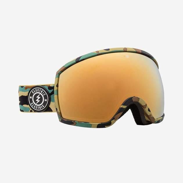 Electric Visual Egg Camo + BL Snowboarding Goggles Brose / Gold Chrome