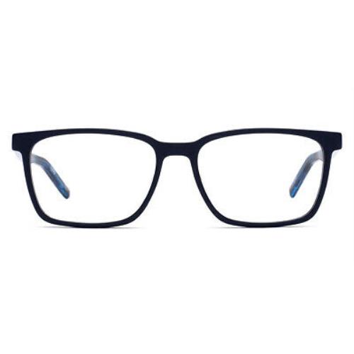 Hugo Boss 1074 Eyeglasses RX Men Blue Pattern Rectangular 56mm