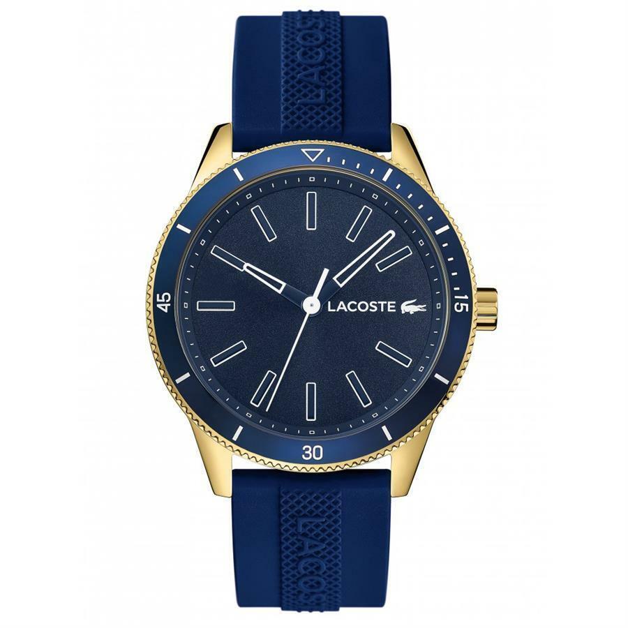 Lacoste Men`s Navy Blue Silicone Strap Navy Blue Dial Watch 2011008
