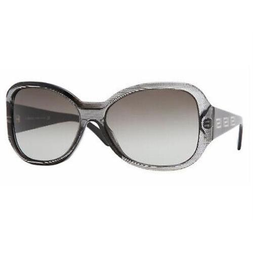 Versace VE 4156 Sunglasses Striped Black / Gray Gradient VE4156-368/11