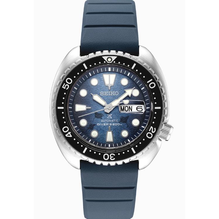 Seiko Prospex Automatic Diver s Blue Dial Blue Silicone Strap Men s Watch SRPF77