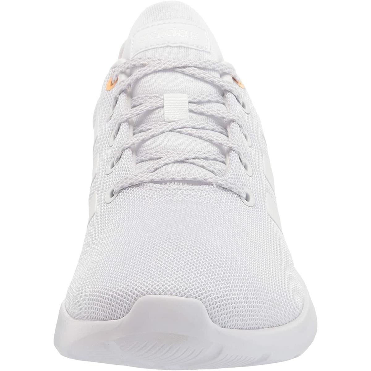 Adidas Women`s Lite Racer Cln 2.0 Running Shoes - White/White/Acid Orange