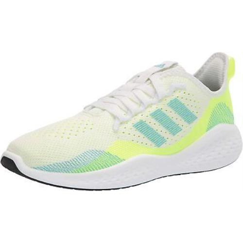 Adidas Women`s Fluidflow 2.0 Running Shoes White/Hazy Sky/Hi-res Yellow