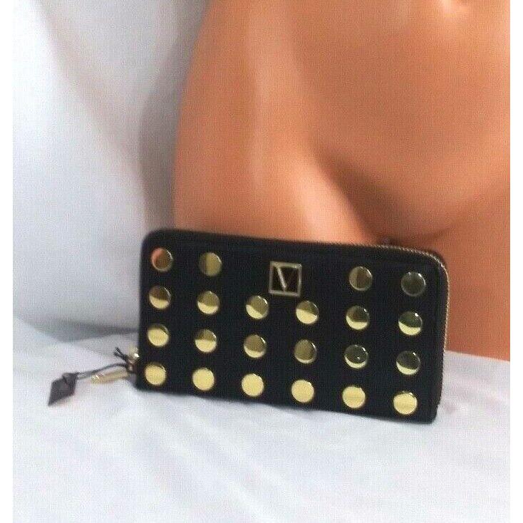 Victorias Secret Studded Zip Around Large Wallet Clutch