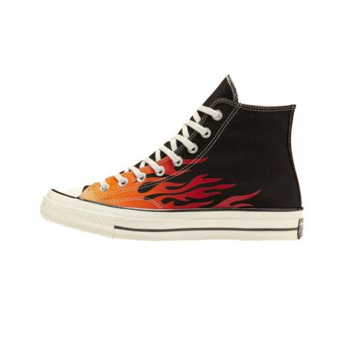 Mens Converse Chuck Taylor 70 OX Flame Hi Top Shoes Black Red Orange 165024C
