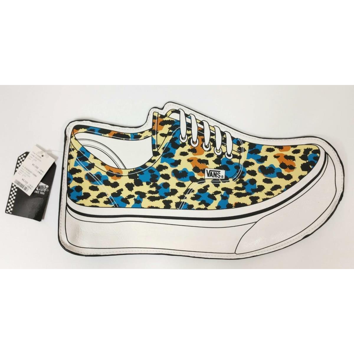 Vans Sneaker Clutch Handbag Japan 15 x 8 Leopard Print Shoe Zipper