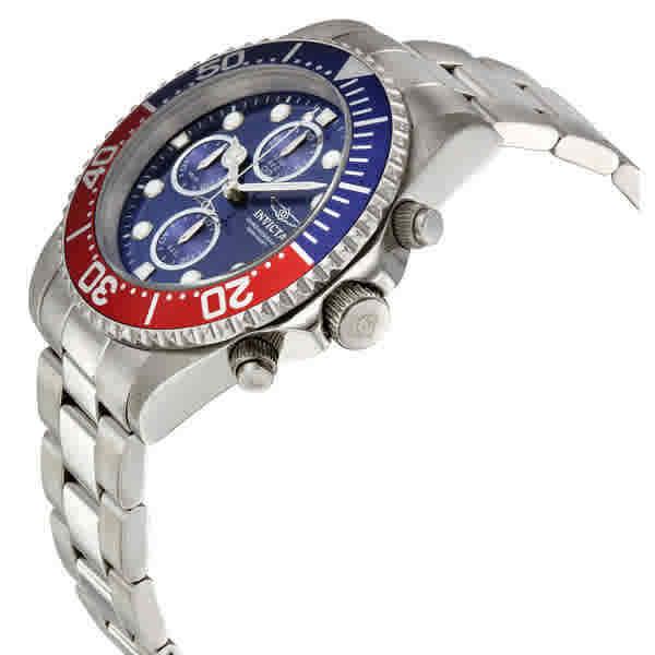 Invicta Pro Diver Chronograph Blue Dial Pepsi Bezel Men`s Watch 1771