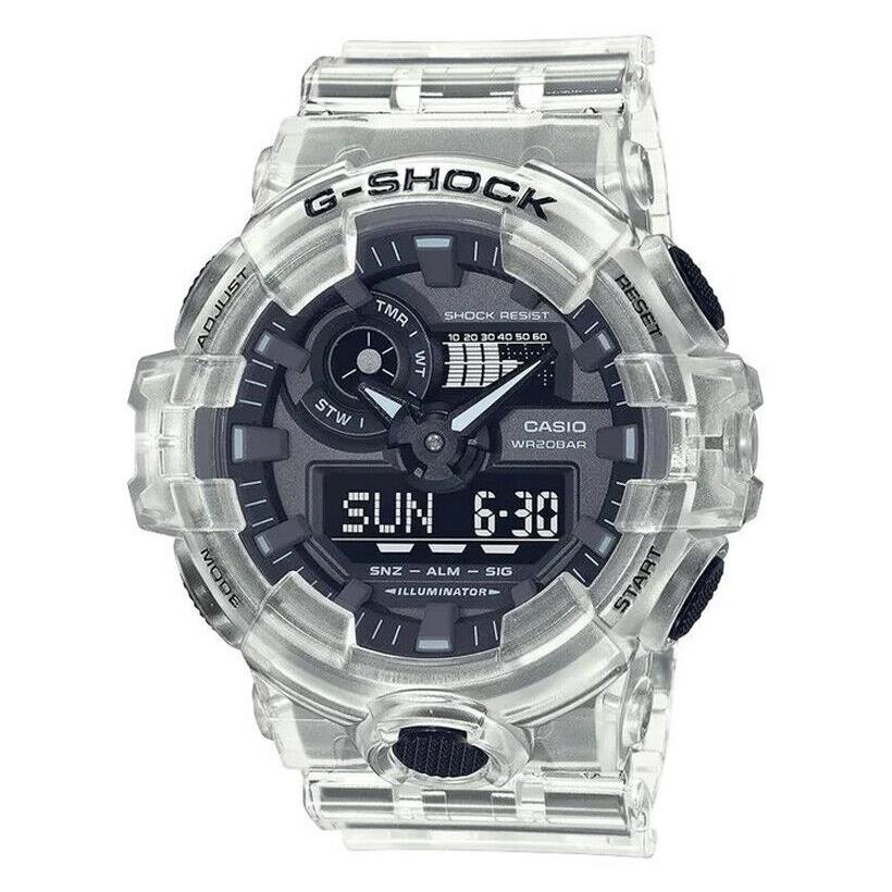 Casio G-shock GA700SKE-7A Transparent Pack Grey Resin Analog-digital Men`s Watch