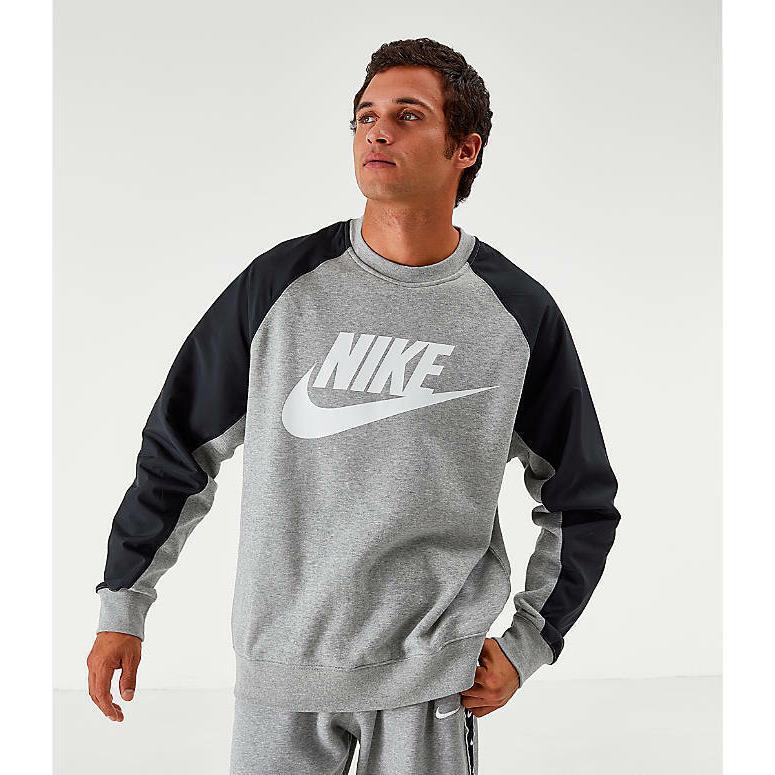 Nike Men`s Sportswear Hybrid Fleece Crew Sweatshirt Size XS CJ7037