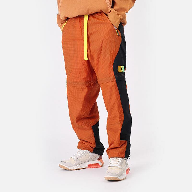Men`s S Nike Jordan 23 Engineered Convertible Track Pants Orange CV2788