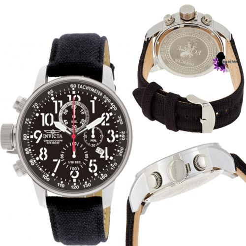 Invicta Men`s 1512 I-force Quartz Chronograph Black Dial Watch Black Elegant - Dial: Black, Band: Black/White
