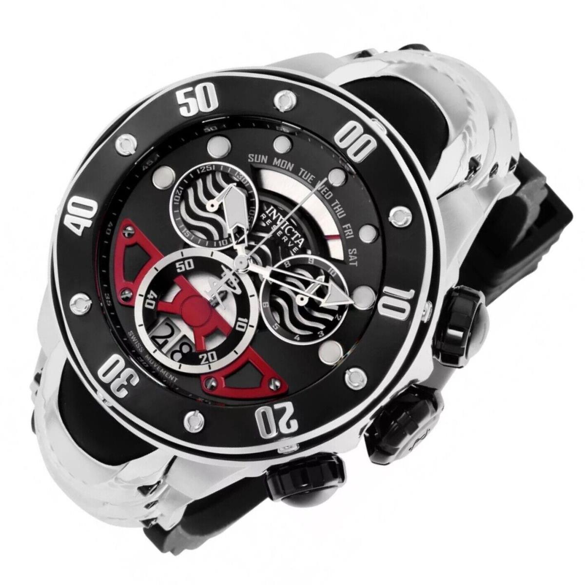 Invicta Reserve Kraken Men`s 54mm Swiss Quartz Chronograph Silicone Strap Watch