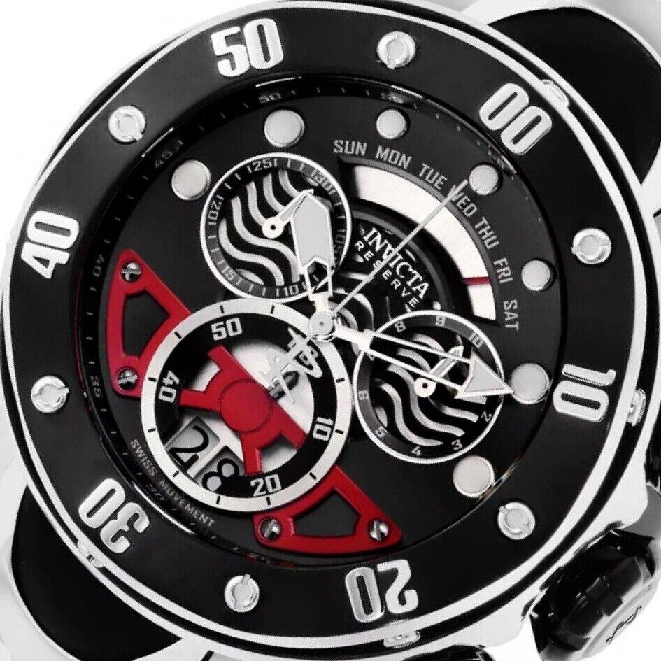 Invicta Reserve Kraken Men`s 54mm Swiss Quartz Chronograph Silicone Strap Watch