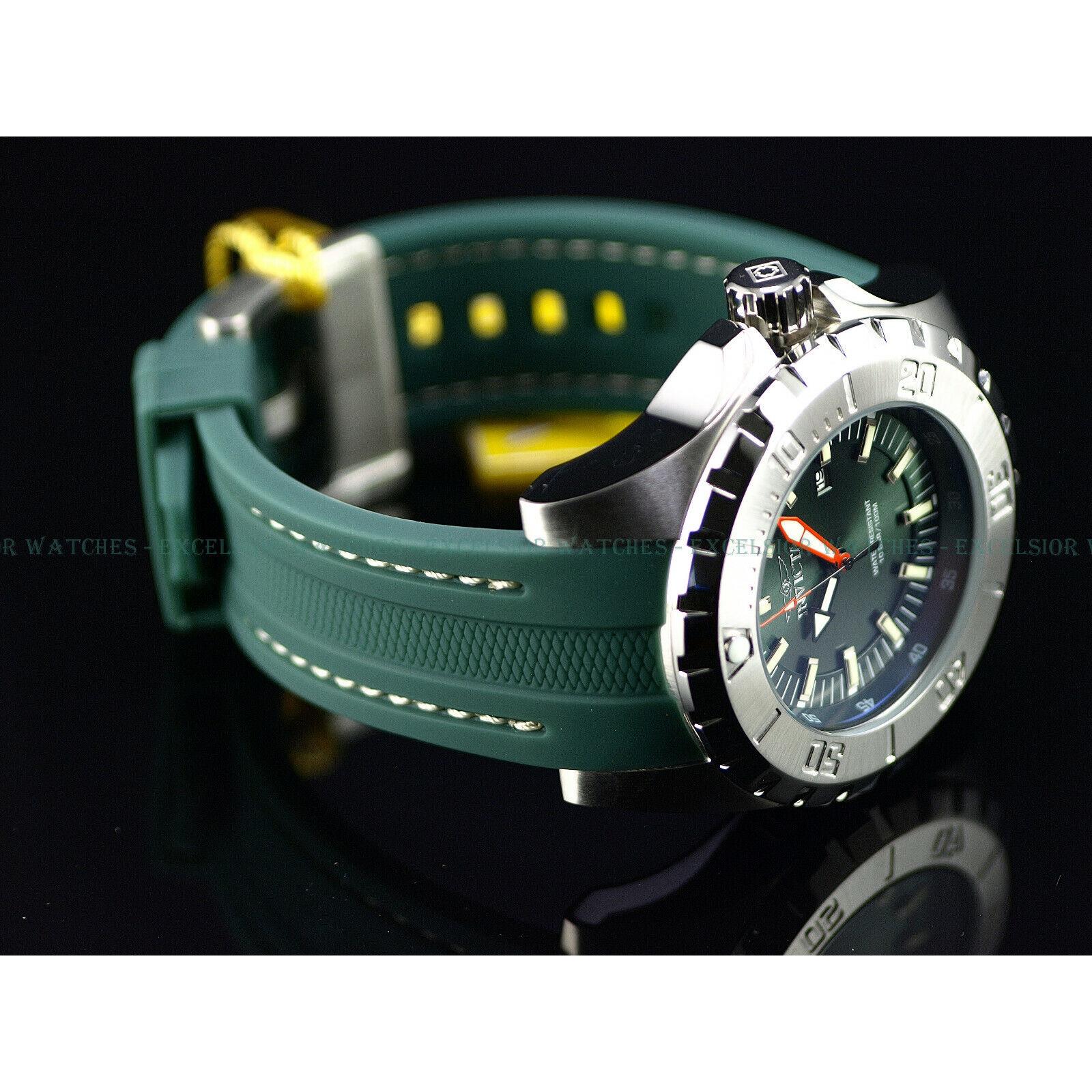 Invicta watch Pro Diver - Green Dial, Green Band, Silver Bezel
