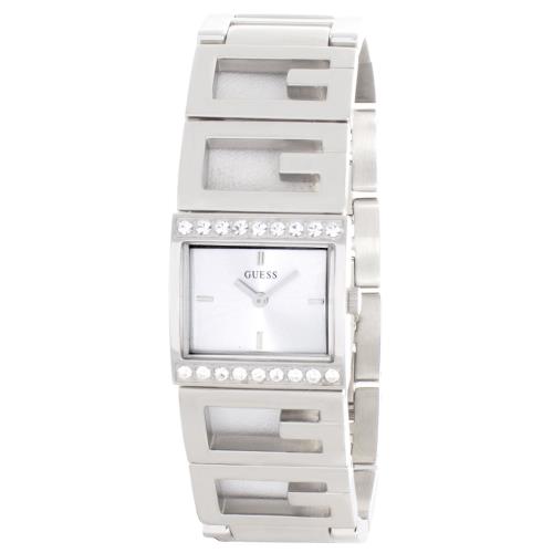 Guess Womens Silver Dial Stainless Steel Bracelet Watch W10235L1