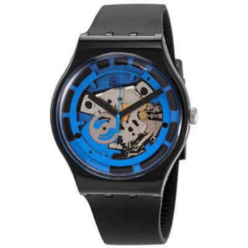 Swatch Monthly Drops Blue Anatomy Quartz Unisex Watch SUOB187