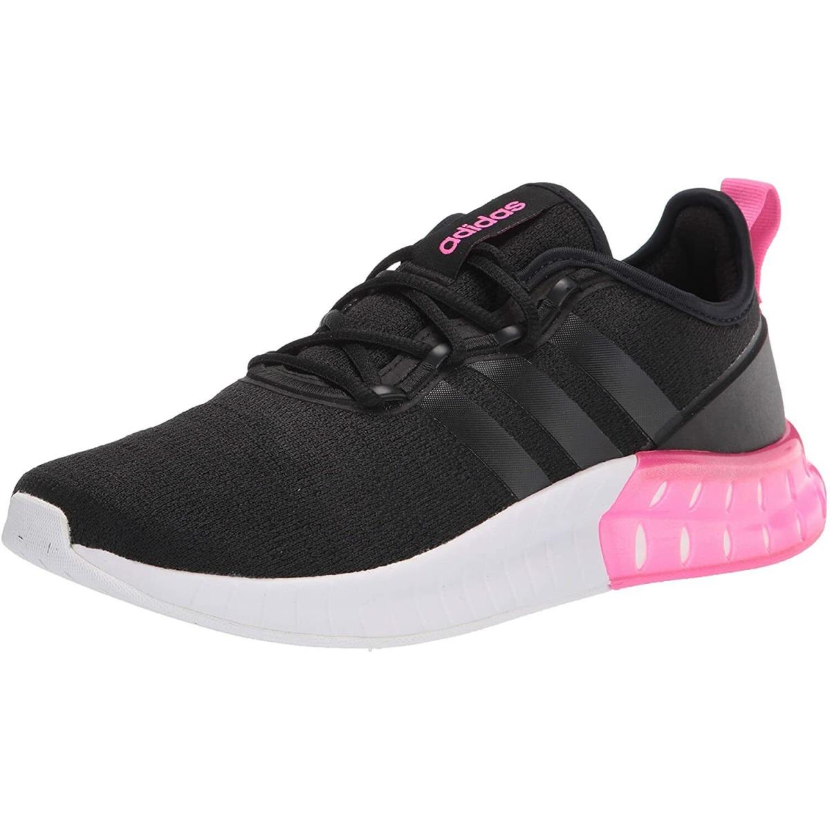 Adidas Women`s Kaptir Super Running Shoes - Black/Black/Screaming Pink