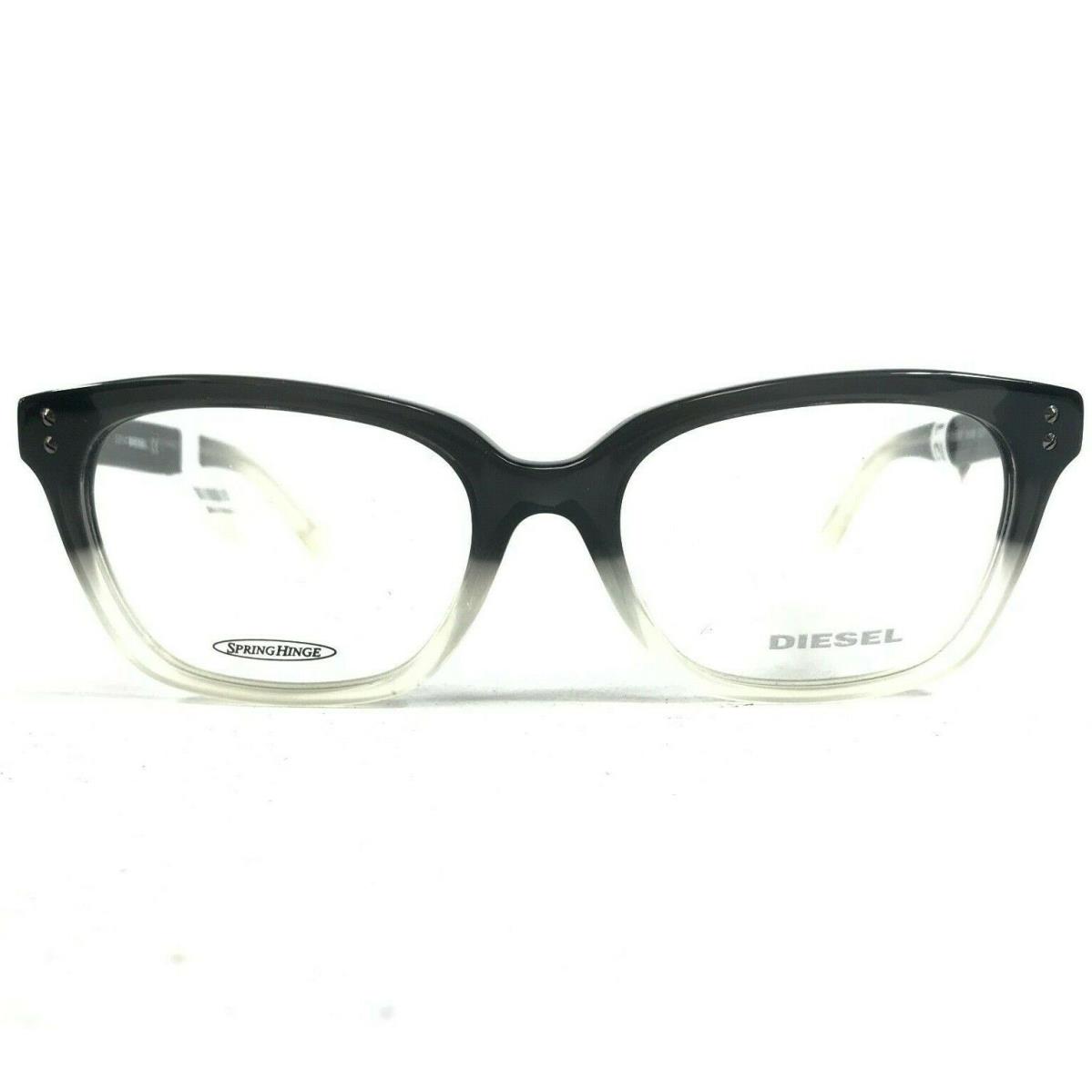 Diesel Eyeglasses Frames DL5037 COL.005 Black Gray Clear Thick Rim 53-17-140