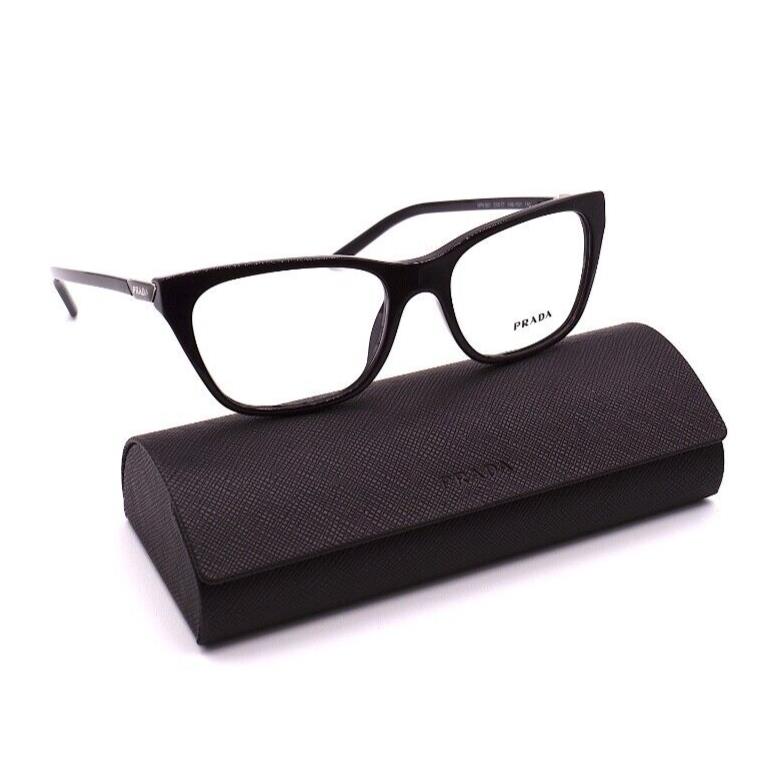 Prada PR 05YV 1AB1O1 Black Cat Eye Eyeglasses Frame RX 53-17
