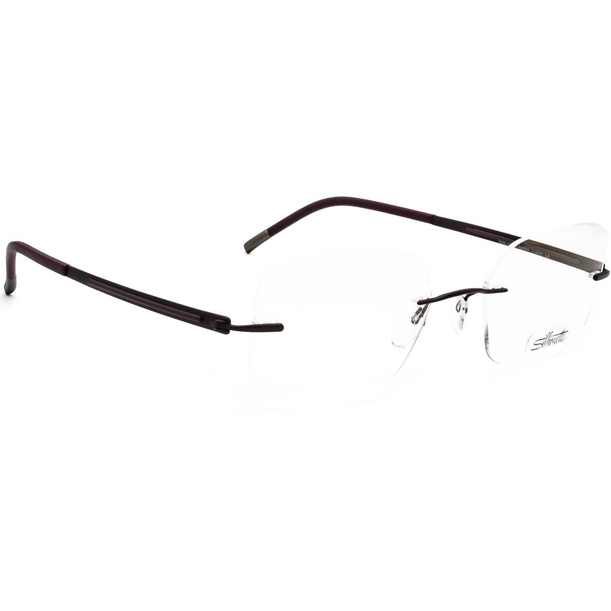 Silhouette Eyeglasses 4368 40 6059 5263 Titan Aubergine Rimless 51 19 140