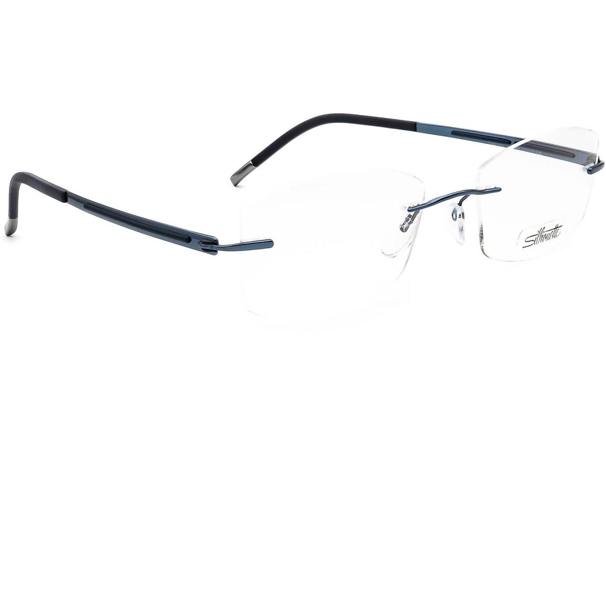 Silhouette Eyeglasses 4370 40 6056 5263 Titan Blue Rimless Austria 50 18 140